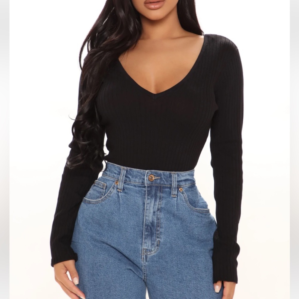 Ribbed sweater top